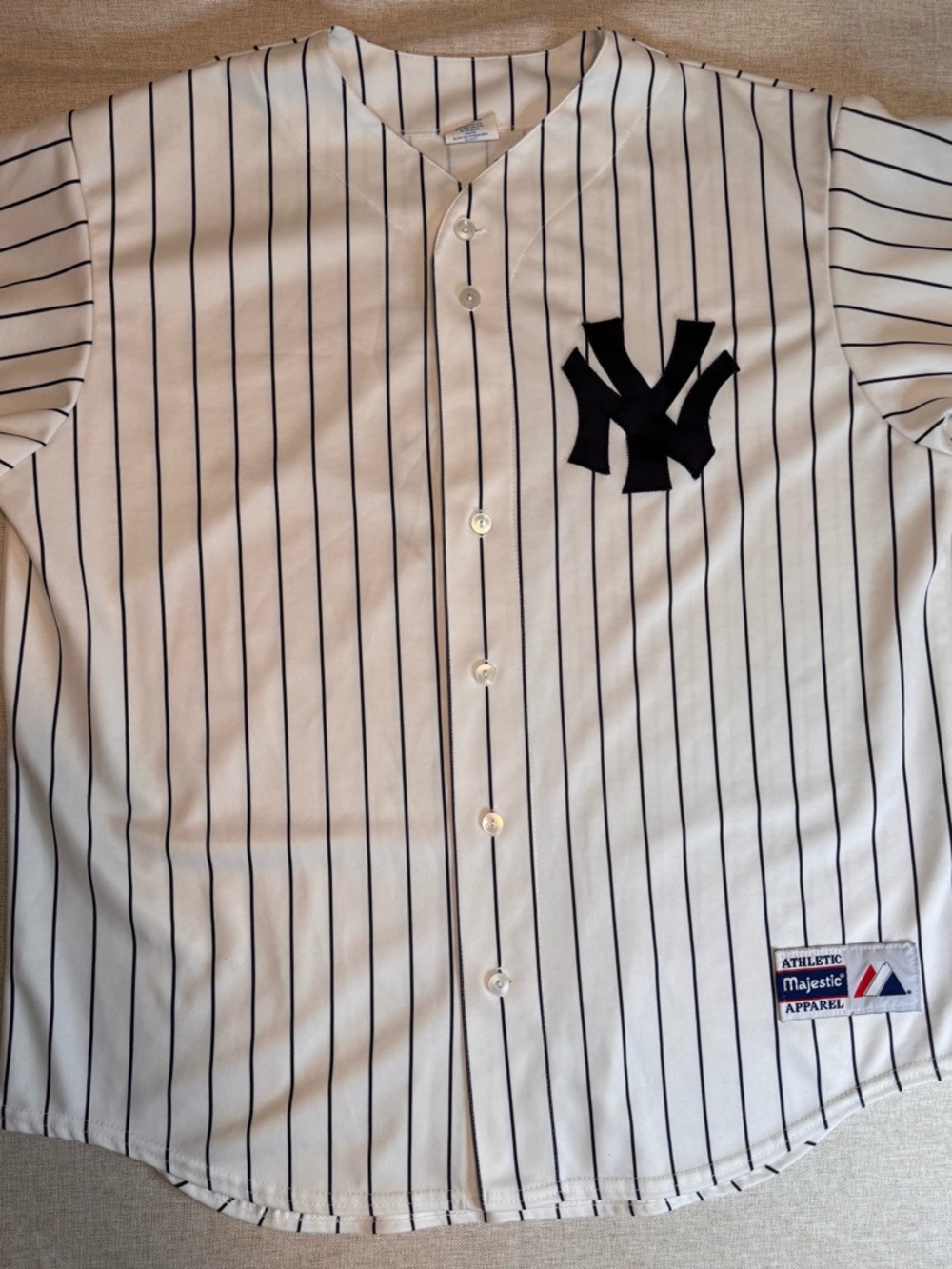 Vtg majestic yankees “joe dimaggio”#5 pinstripe jersey-made in USA-size XL(27x32